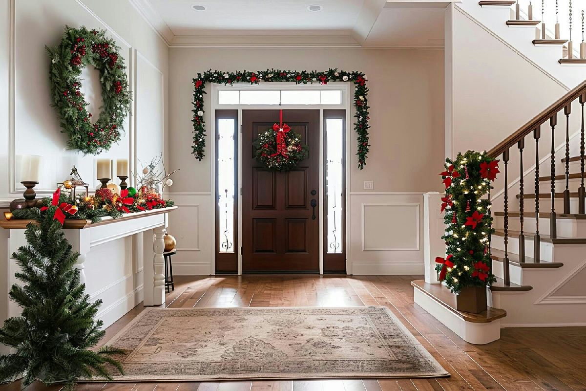 Idee per rendere l’ingresso natalizio un’accoglienza festiva unica con trucchi per casa e giardino